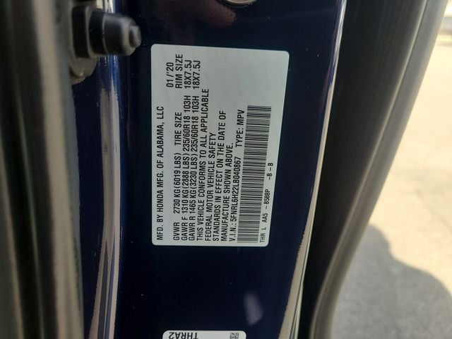 2020 Honda Odyssey LX