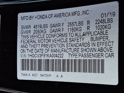 2019 Honda Accord Hybrid EX-L