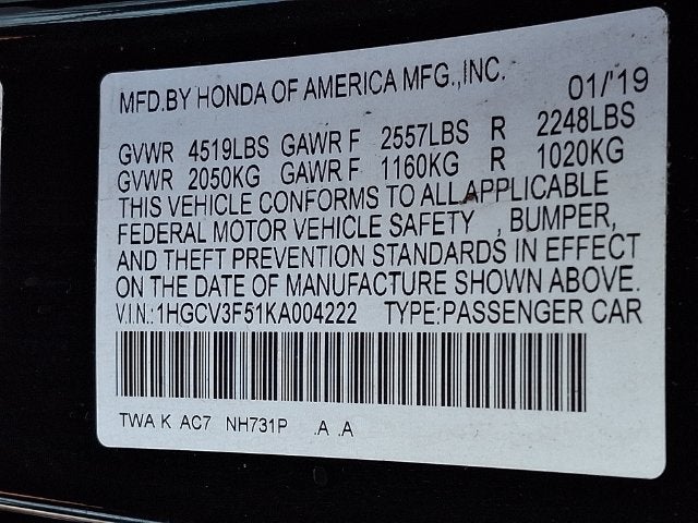 2019 Honda Accord Hybrid EX-L