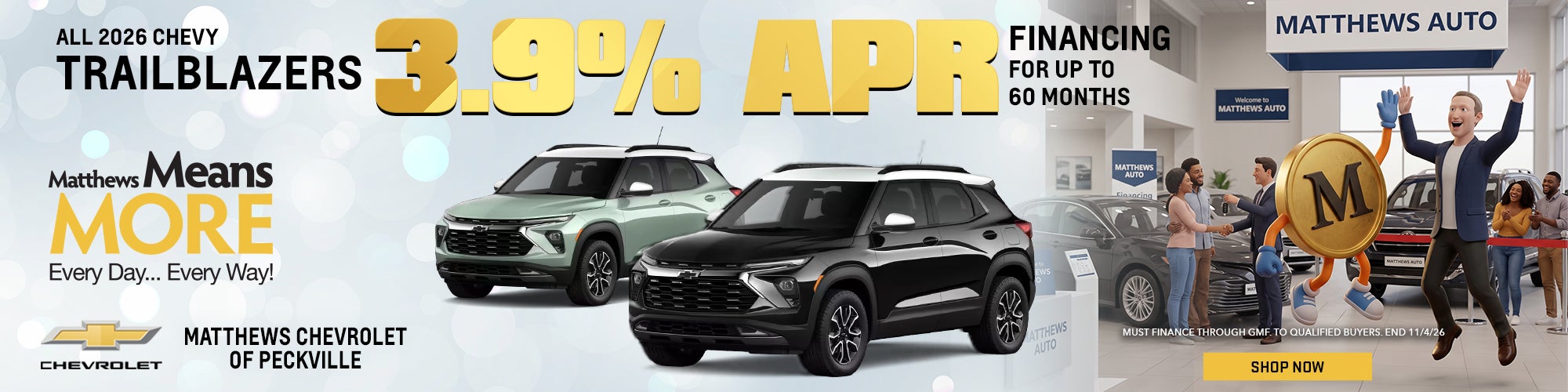 New 2026 Trailblazers 3.9% APR for 60 mos.